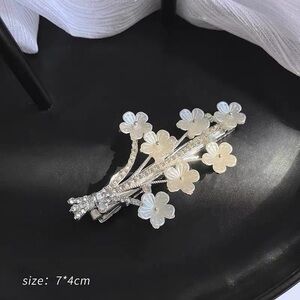 Elegant Rhinestone & Pearl Hair Clips Set